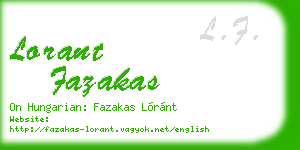 lorant fazakas business card